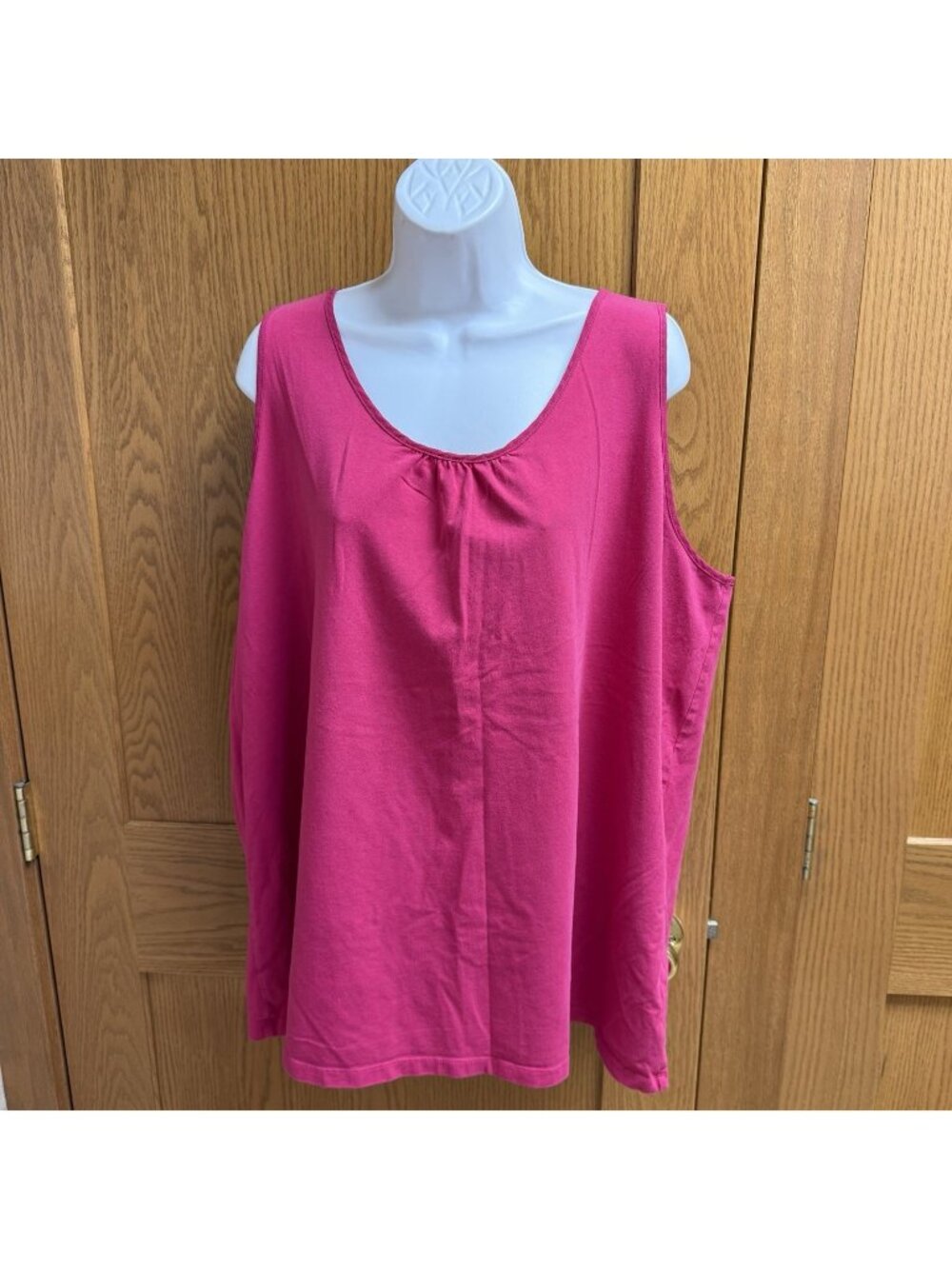 Catherines Hot Pink Suprema Collection Shell Tank Top - 2X - 22/24W